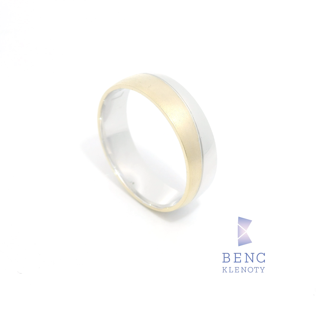 Pánský snubní prsten ze zlata 14K | Nadčasový design | L101-P
