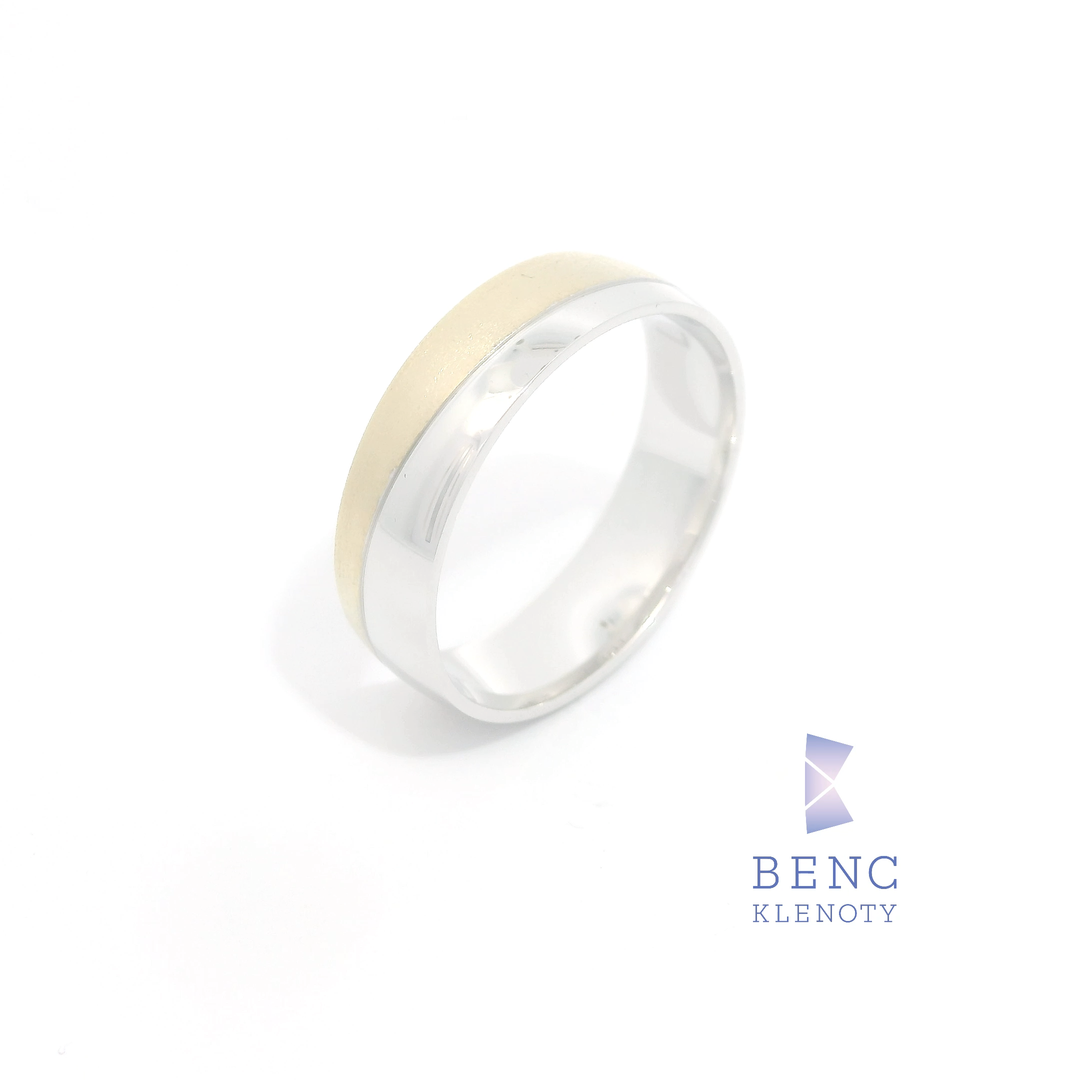 Pánský snubní prsten ze zlata 14K | Nadčasový design | L101-P