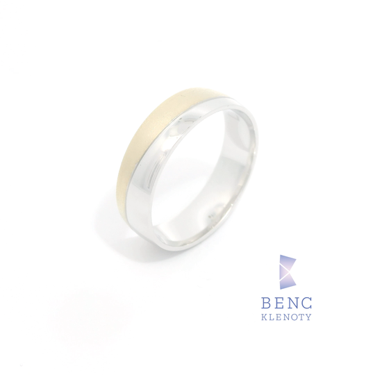Pánský snubní prsten ze zlata 14K | Nadčasový design | L101-P