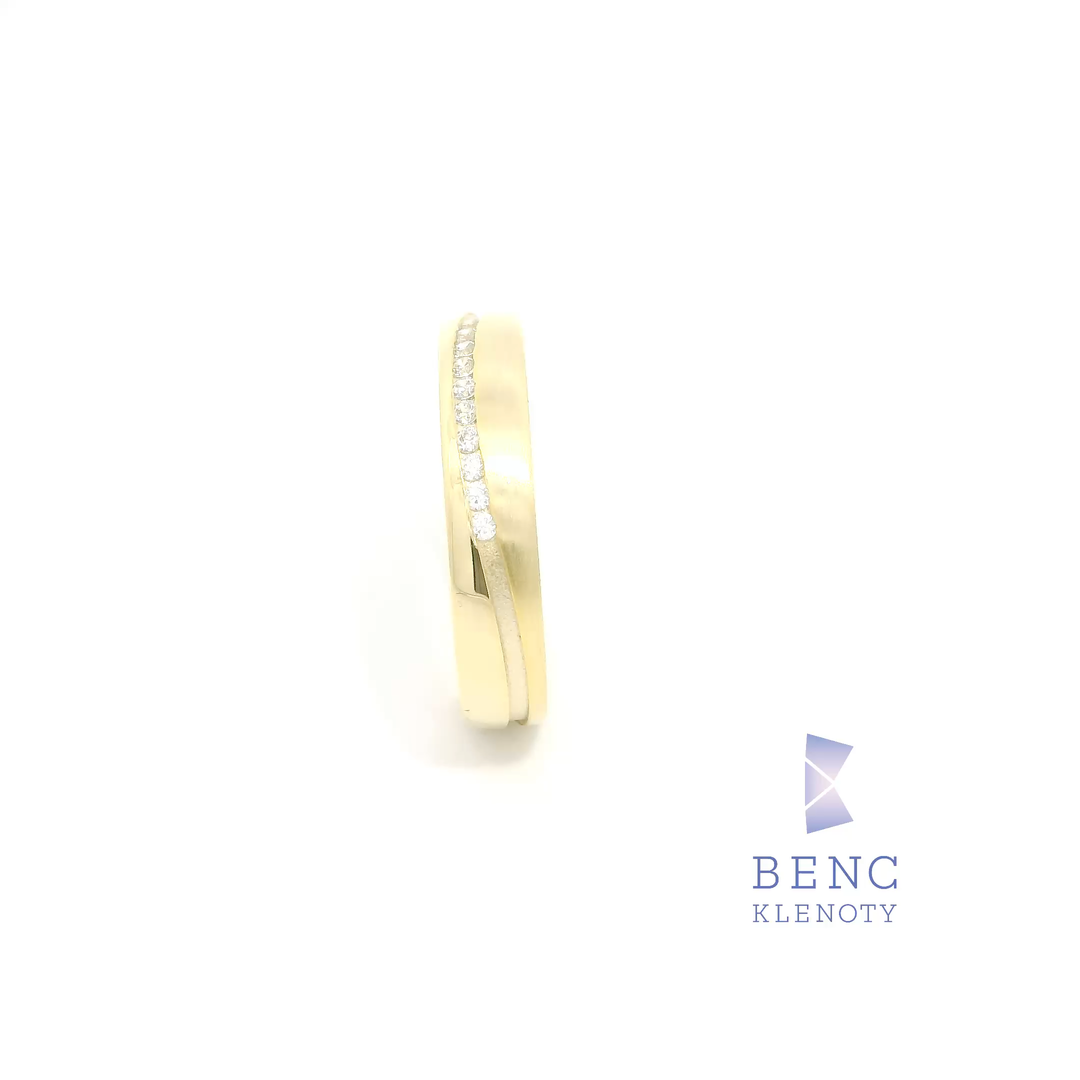Dámský snubní prsten ze zlata 14K | Nadčasový design | L134