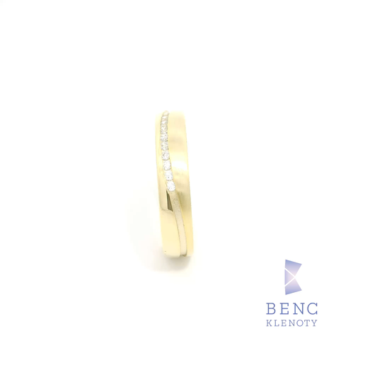 Dámský snubní prsten ze zlata 14K | Nadčasový design | L134