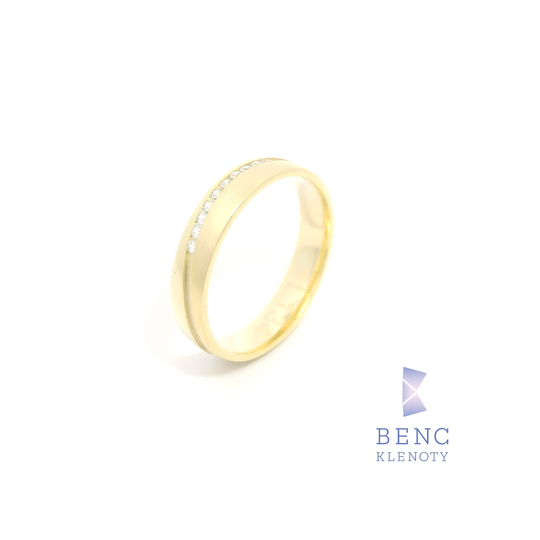 Dámský snubní prsten ze zlata 14K | Nadčasový design | L134