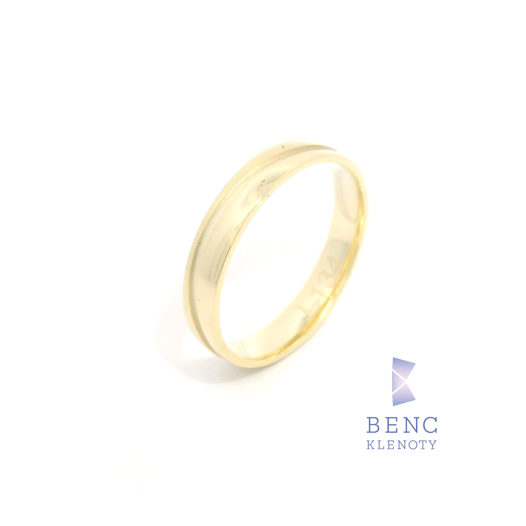 Pánský snubní prsten ze zlata 14K | Nadčasový design | L134-P
