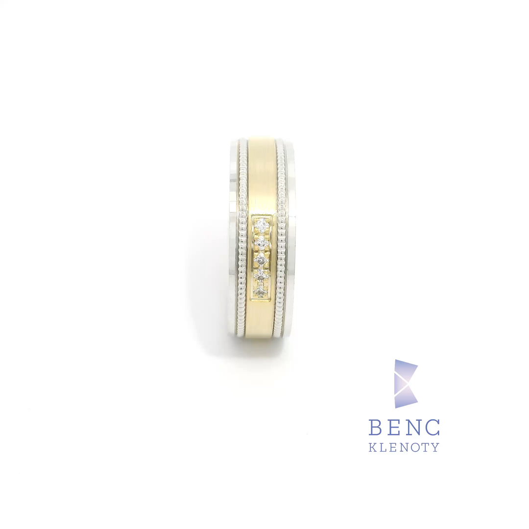 Dámský snubní prsten ze zlata 14K | Nadčasový design | A1069