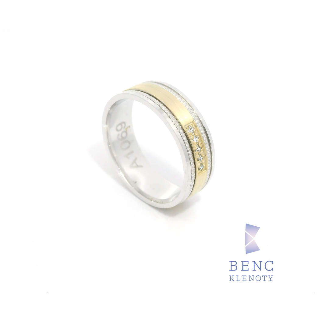Dámský snubní prsten ze zlata 14K | Nadčasový design | A1069