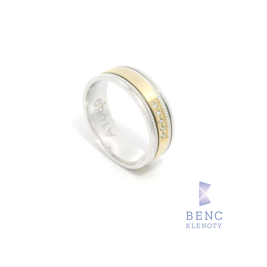 Dámský snubní prsten ze zlata 14K | Nadčasový design | A1069