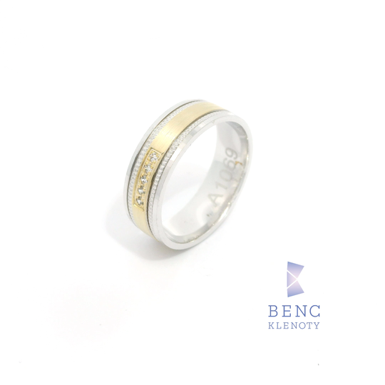 Dámský snubní prsten ze zlata 14K | Nadčasový design | A1069