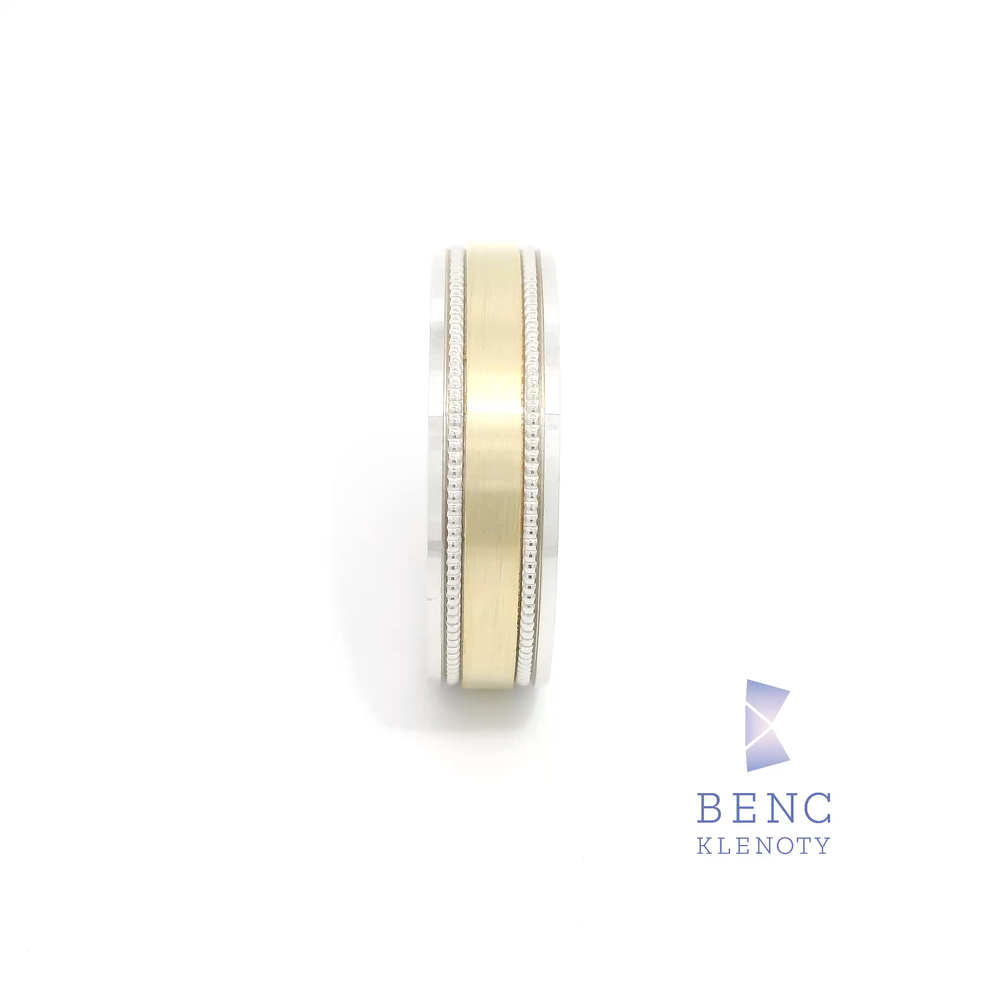 Pánský snubní prsten ze zlata 14K | Nadčasový design | A1069-P