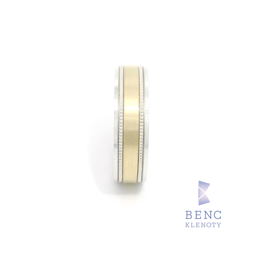 Pánský snubní prsten ze zlata 14K | Nadčasový design | A1069-P