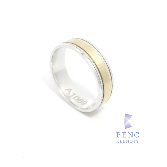 Pánský snubní prsten ze zlata 14K | Nadčasový design | A1069-P