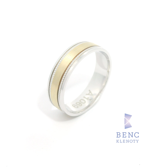 Pánský snubní prsten ze zlata 14K | Nadčasový design | A1069-P