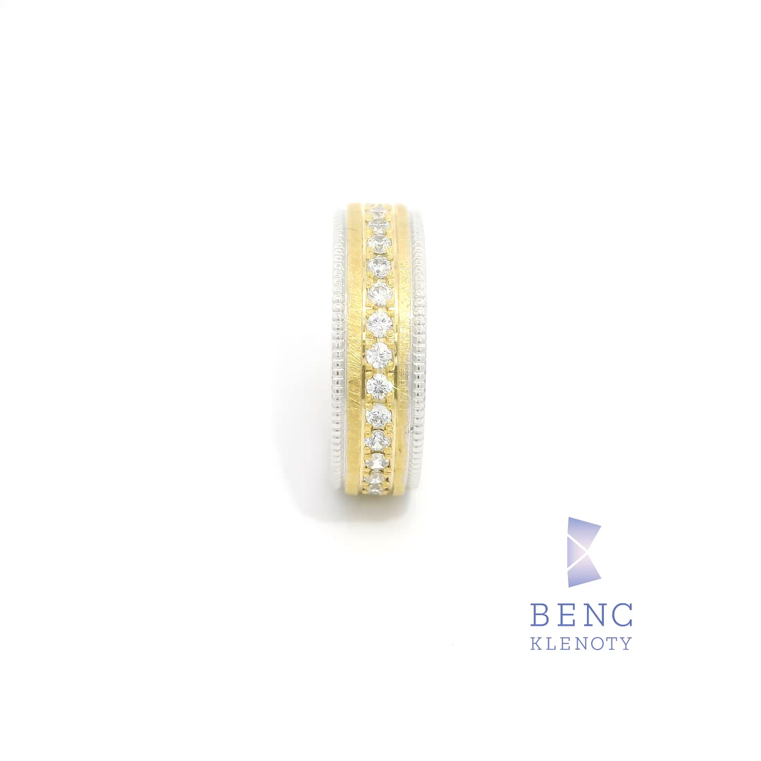 Dámský snubní prsten ze zlata 14K | Nadčasový design | A1059