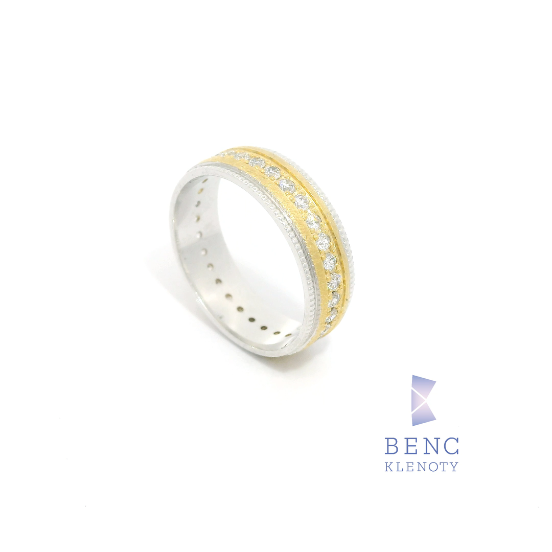 Dámský snubní prsten ze zlata 14K | Nadčasový design | A1059