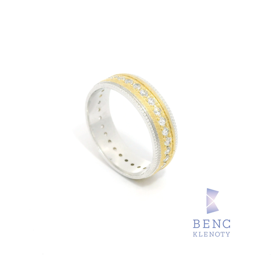 Dámský snubní prsten ze zlata 14K | Nadčasový design | A1059