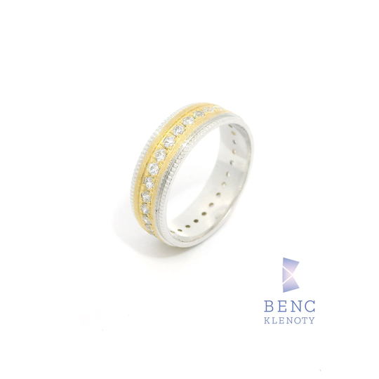 Dámský snubní prsten ze zlata 14K | Nadčasový design | A1059