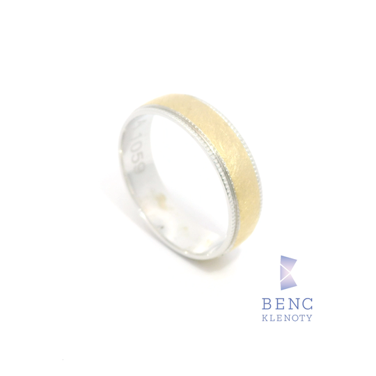 Pánský snubní prsten ze zlata 14K | Nadčasový design | A1059-P