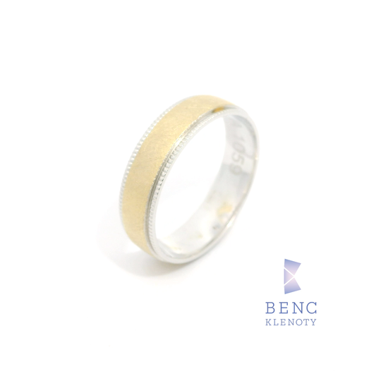 Pánský snubní prsten ze zlata 14K | Nadčasový design | A1059-P