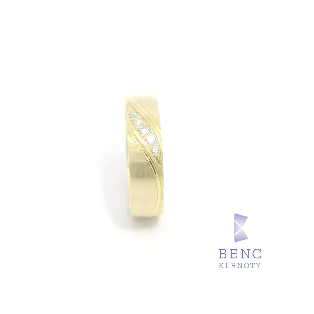 Dámský snubní prsten ze zlata 14K | Nadčasový design | P28