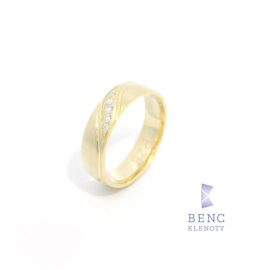 Dámský snubní prsten ze zlata 14K | Nadčasový design | P28