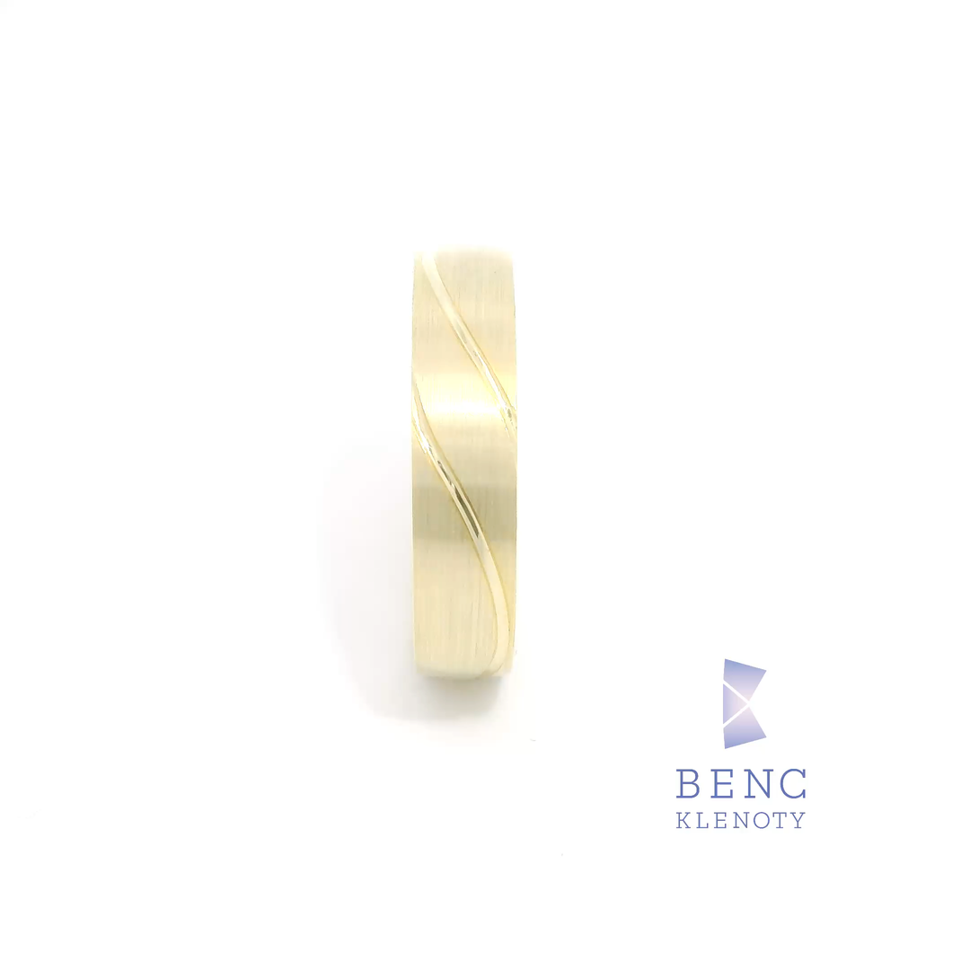 Pánský snubní prsten ze zlata 14K | Nadčasový design | P28-P