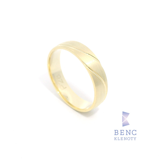 Pánský snubní prsten ze zlata 14K | Nadčasový design | P28-P