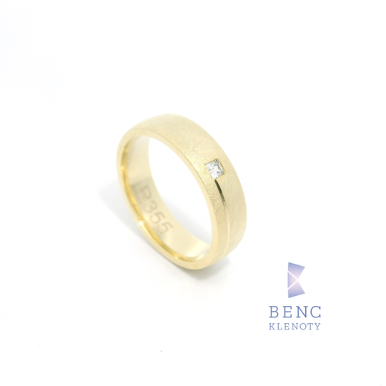 Dámský snubní prsten ze zlata 14K | Nadčasový design | R355