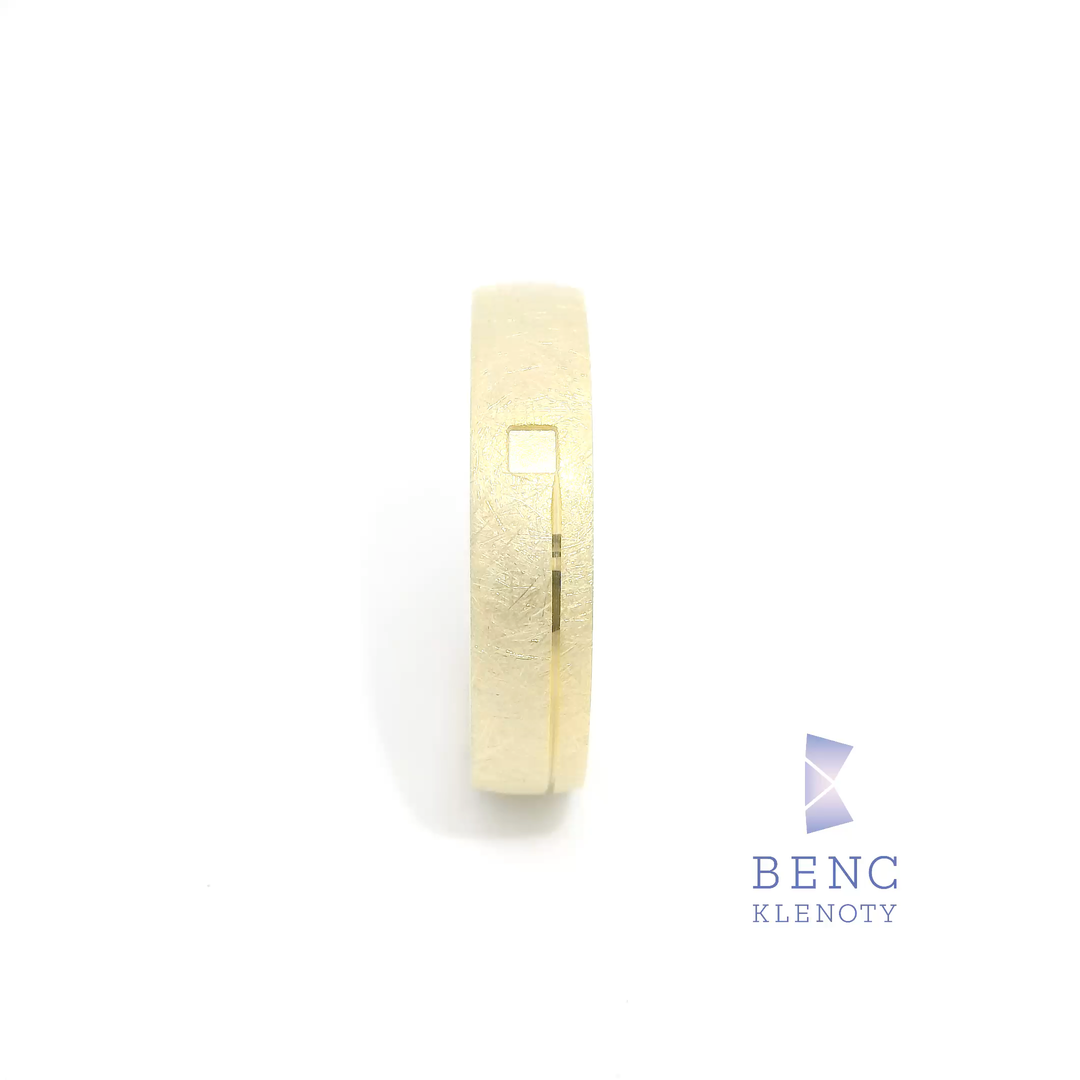 Pánský snubní prsten ze zlata 14K | Nadčasový design | R355-P