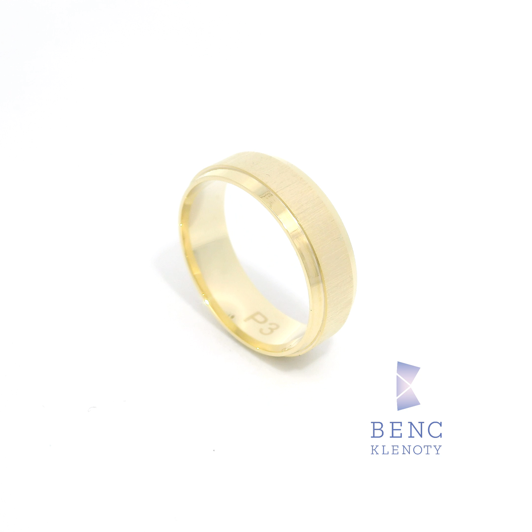Dámský snubní prsten ze zlata 14K | Nadčasový design | P3