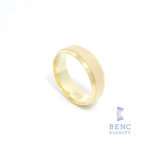Dámský snubní prsten ze zlata 14K | Nadčasový design | P3