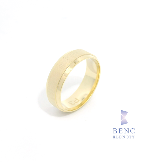 Dámský snubní prsten ze zlata 14K | Nadčasový design | P3