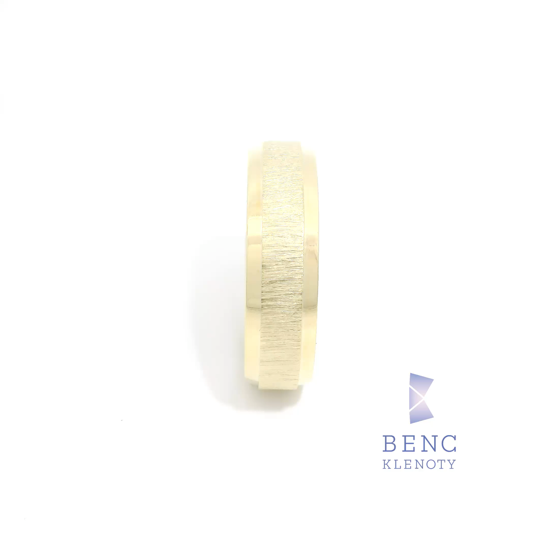 Pánský snubní prsten ze zlata 14K | Nadčasový design | P3-P