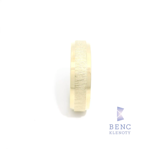 Pánský snubní prsten ze zlata 14K | Nadčasový design | P3-P
