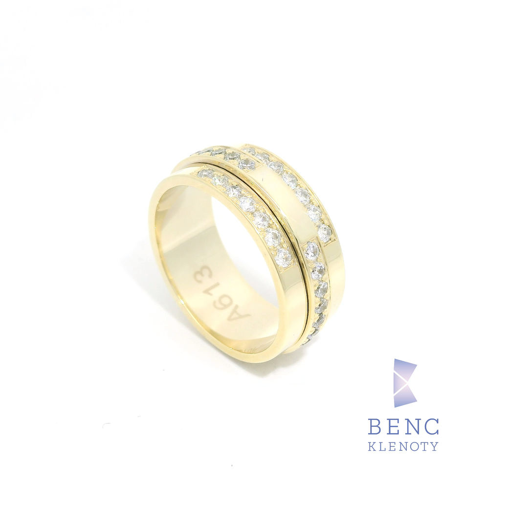 Dámský snubní prsten ze zlata 14K | Nadčasový design | A613
