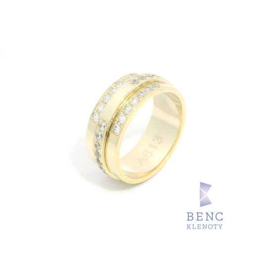 Dámský snubní prsten ze zlata 14K | Nadčasový design | A613