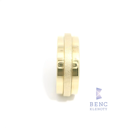 Pánský snubní prsten ze zlata 14K | Nadčasový design | A613-P