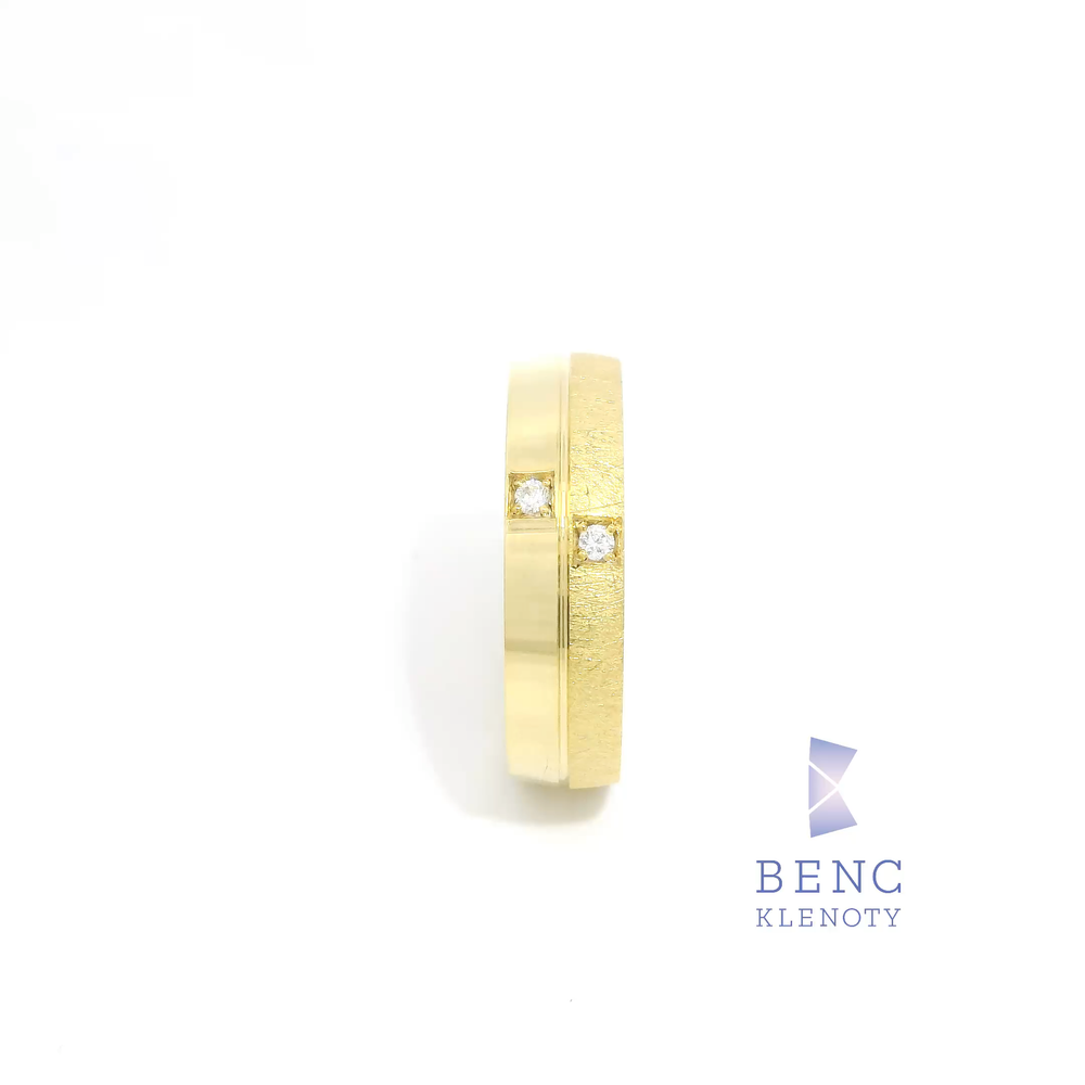 Dámský snubní prsten ze zlata 14K | Nadčasový design | A660