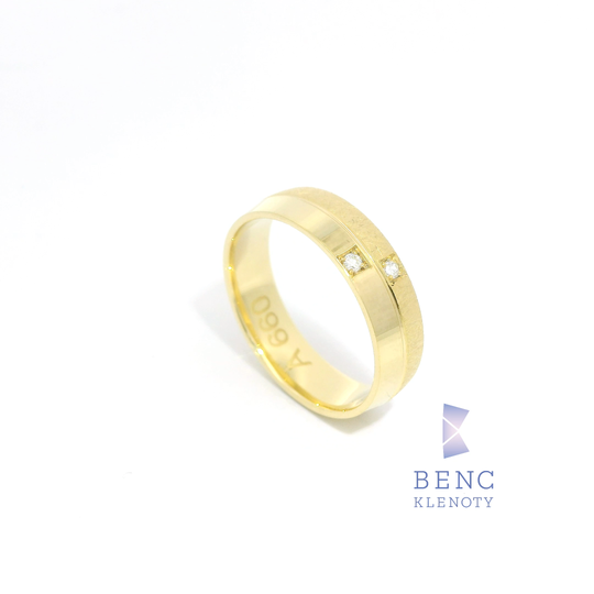Dámský snubní prsten ze zlata 14K | Nadčasový design | A660