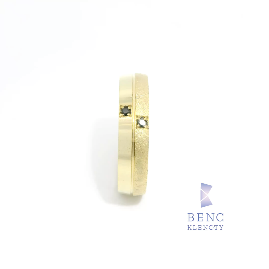 Pánský snubní prsten ze zlata 14K | Nadčasový design | A660-P