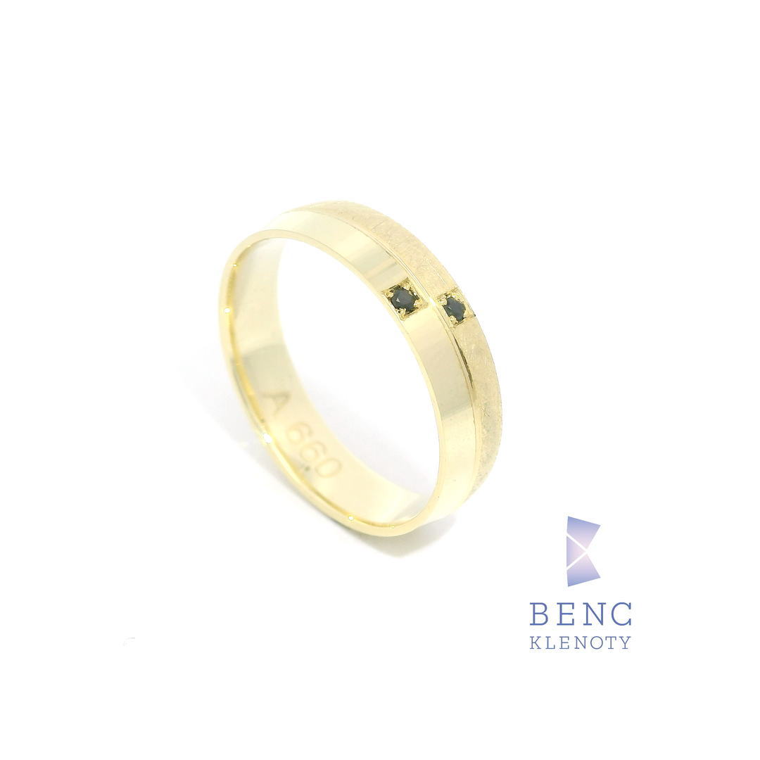 Pánský snubní prsten ze zlata 14K | Nadčasový design | A660-P