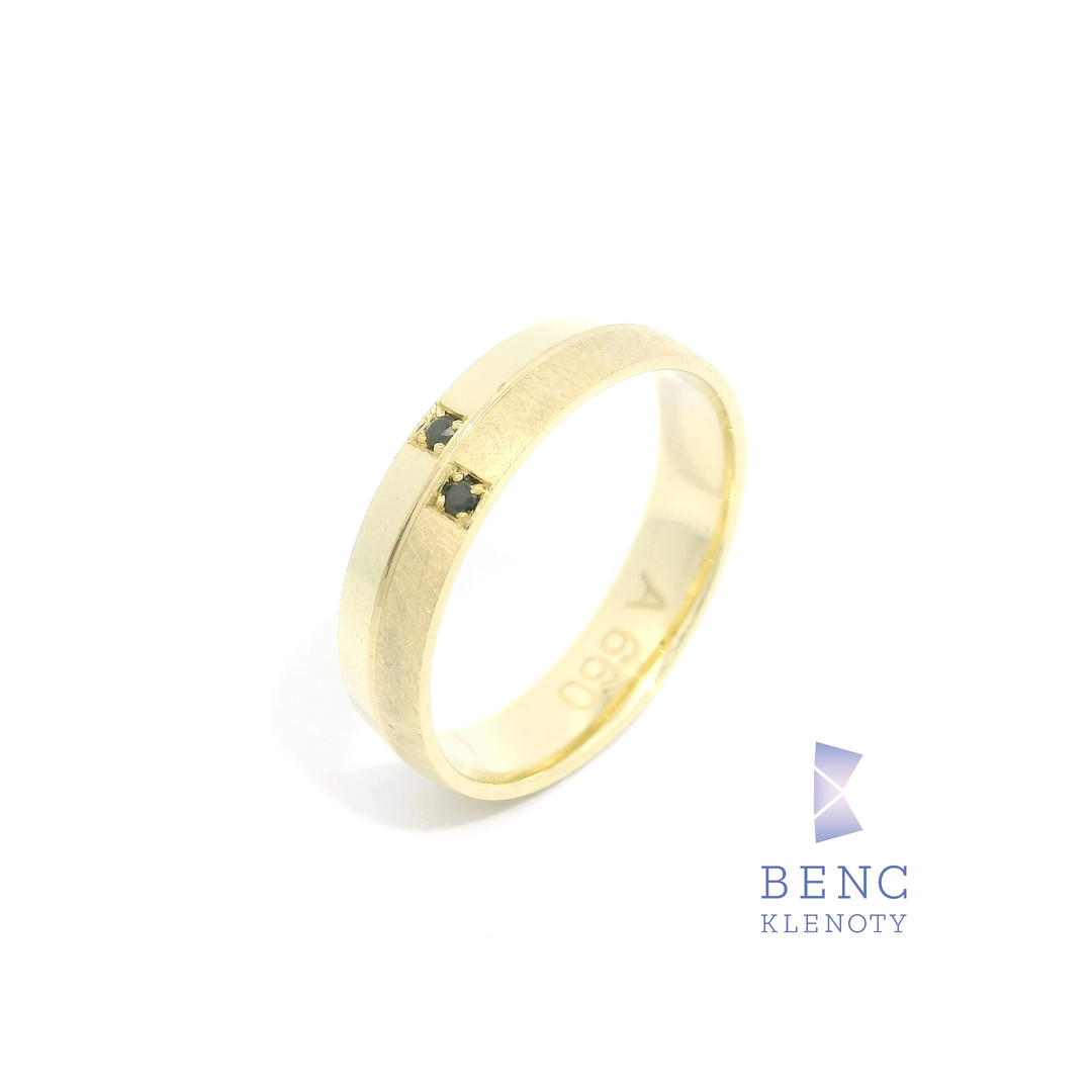 Pánský snubní prsten ze zlata 14K | Nadčasový design | A660-P