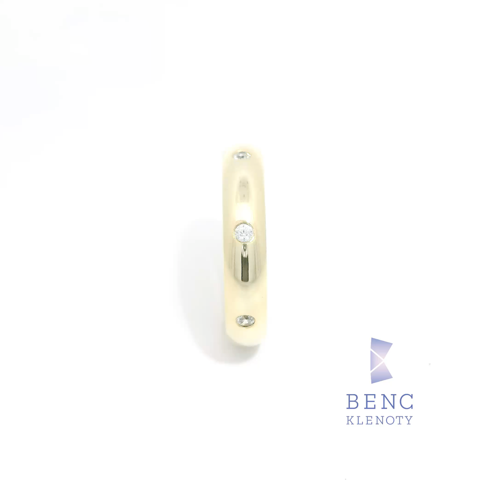 Dámský snubní prsten ze zlata 14K | Nadčasový design | R447