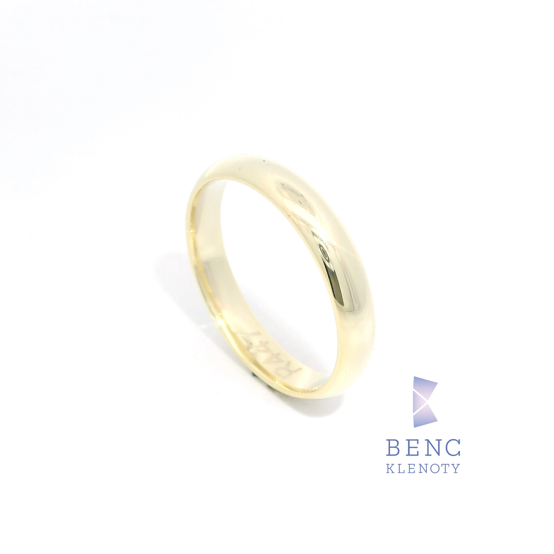 Pánský snubní prsten ze zlata 14K | Nadčasový design | R447-P