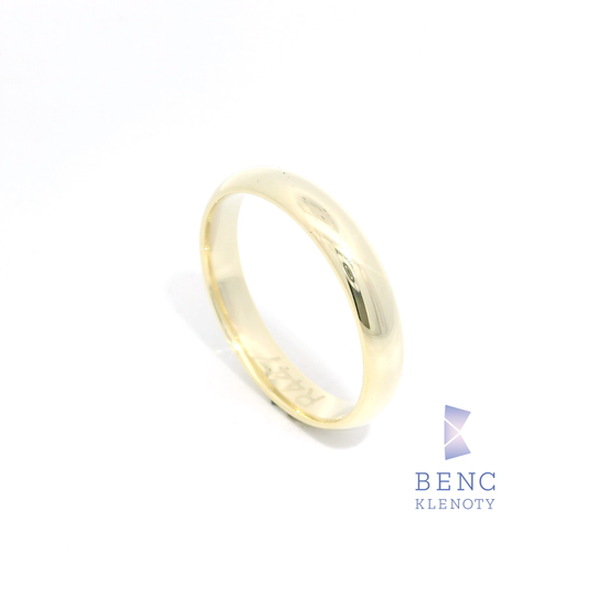 Pánský snubní prsten ze zlata 14K | Nadčasový design | R447-P
