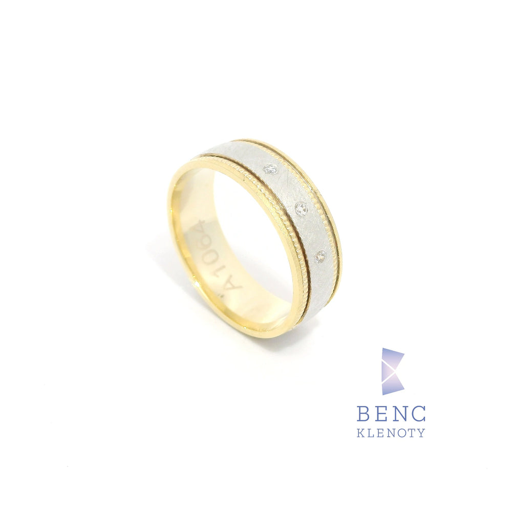 Dámský snubní prsten ze zlata 14K | Nadčasový design | A1064