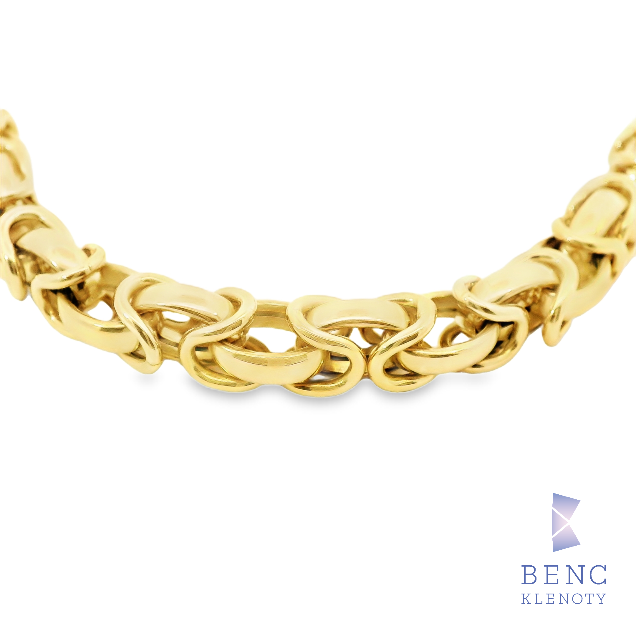 Damsky zlaty nardelnik s kralovskou vazbou 14k

