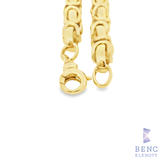 Damsky zlaty nardelnik s kralovskou vazbou 14k

