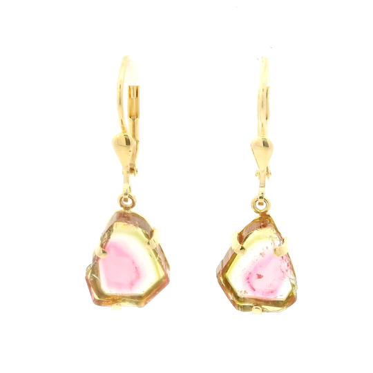 Nausnice z melounoveho turmalinu – elegantni prirodni sperk

