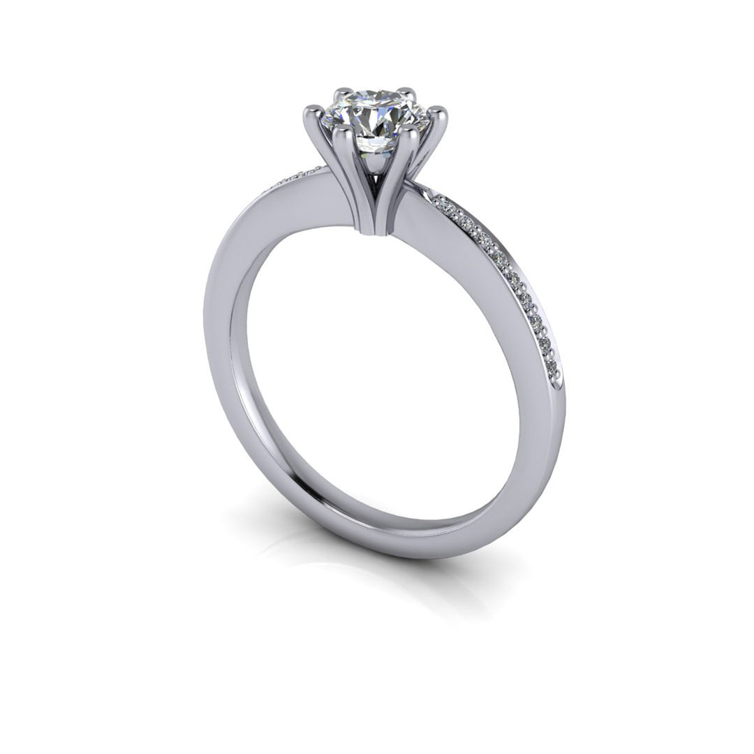 Zásnubní zlatý prsten s diamantem 