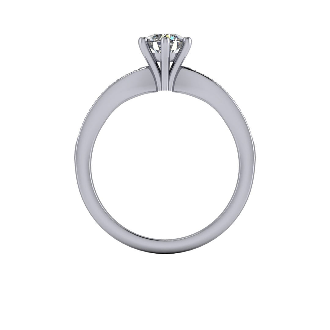 Zásnubní zlatý prsten s diamantem 