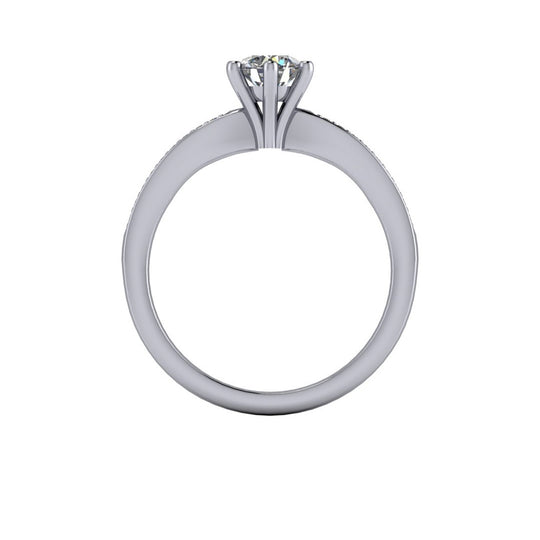 Zásnubní zlatý prsten s diamantem 